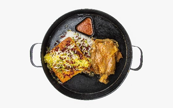 ته چین با گوشت دست گوسفندی