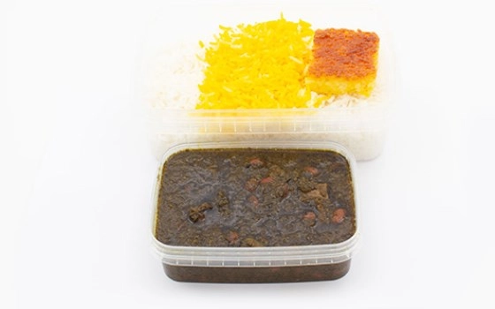 چلو خورش قورمه سبزی