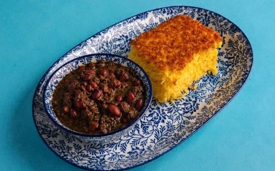 ته چین قورمه سبزی