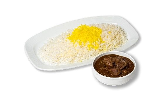 چلو فسنجان گوشت