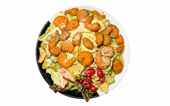 سزار با میگو سوخاری(بزرگ)