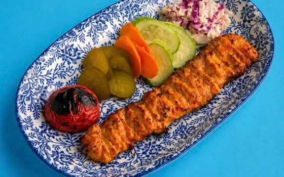 خوراک جوجه کباب زعفرانی