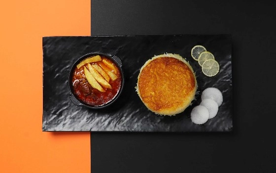 چلو خورشت (قیمه سیب زمینی)