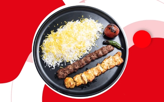 چلو کباب میکس معمولی