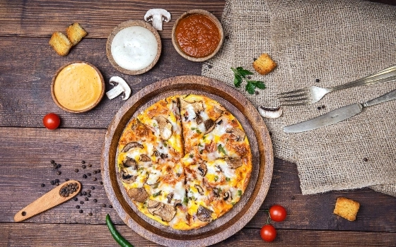 مینی قارچ و مرغ