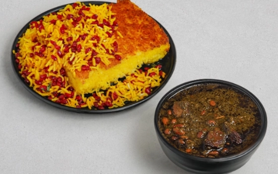 ته چین قورمه سبزی