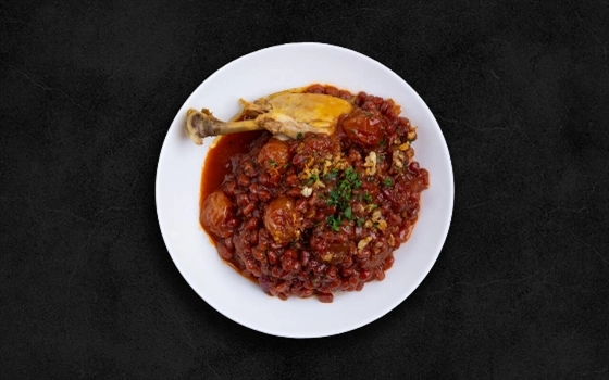 خورشت اناردون با ران مرغ عسلی